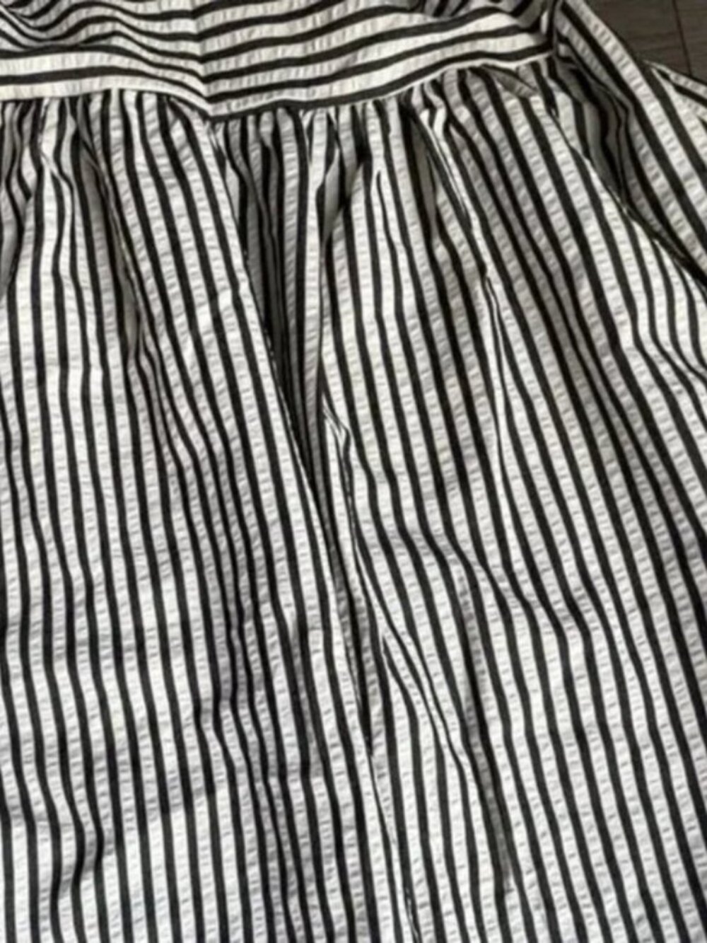 Striped Black & White Maxi Dress - Picture 4 of 5